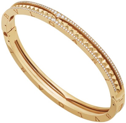 (W) BVLGARI B.ZERO1 單圈金手鏈,鑲鉆外圈及飾釘內層設計 女款 BR859028 Details for (W) BVLGARI B.ZERO1 單圈金手鏈,鑲鉆外圈及飾釘內層設計 女款 BR859028