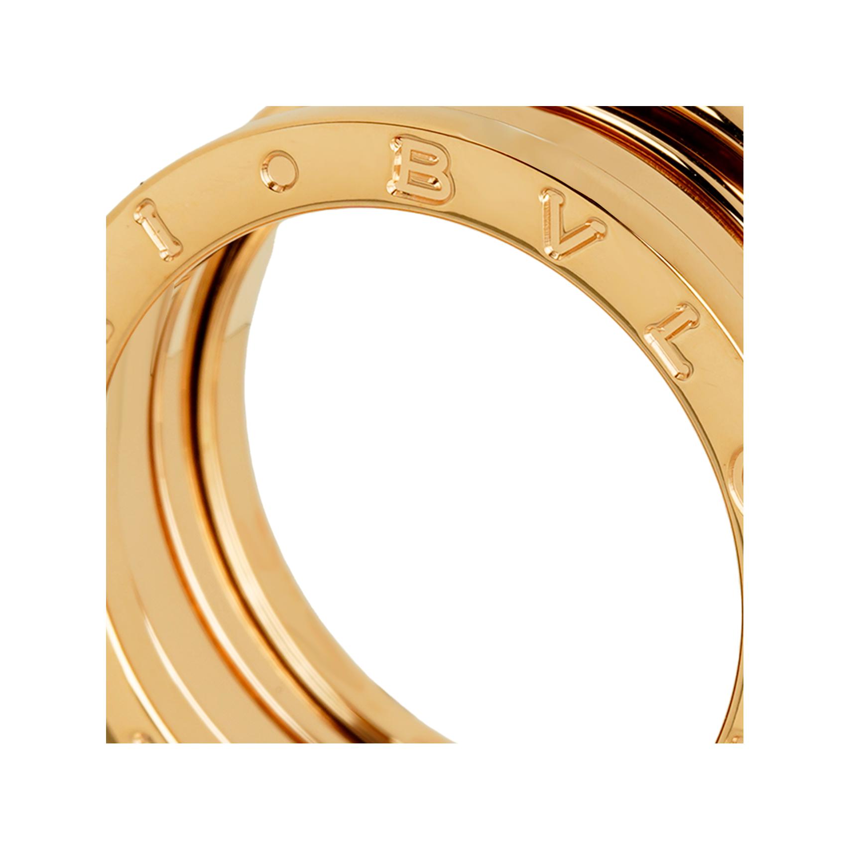 Shop (W) BVLGARI B.ZERO1 三圈經典戒指 18K玫瑰金 珠寶 AN852405