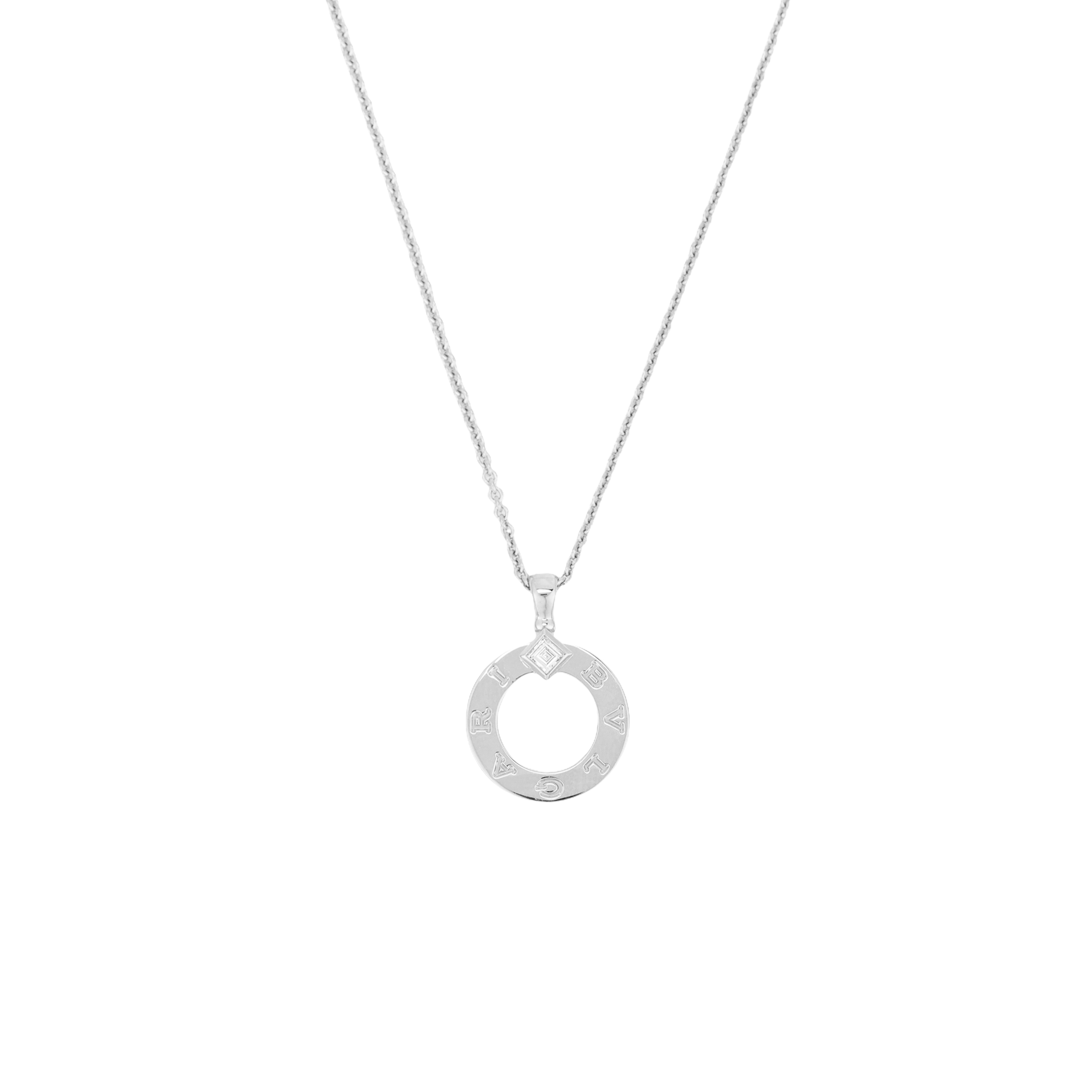 (Women) BVLGARI Bvlgari Bvlgari 18K Gold Diamond Necklace for Women - Silver 361076