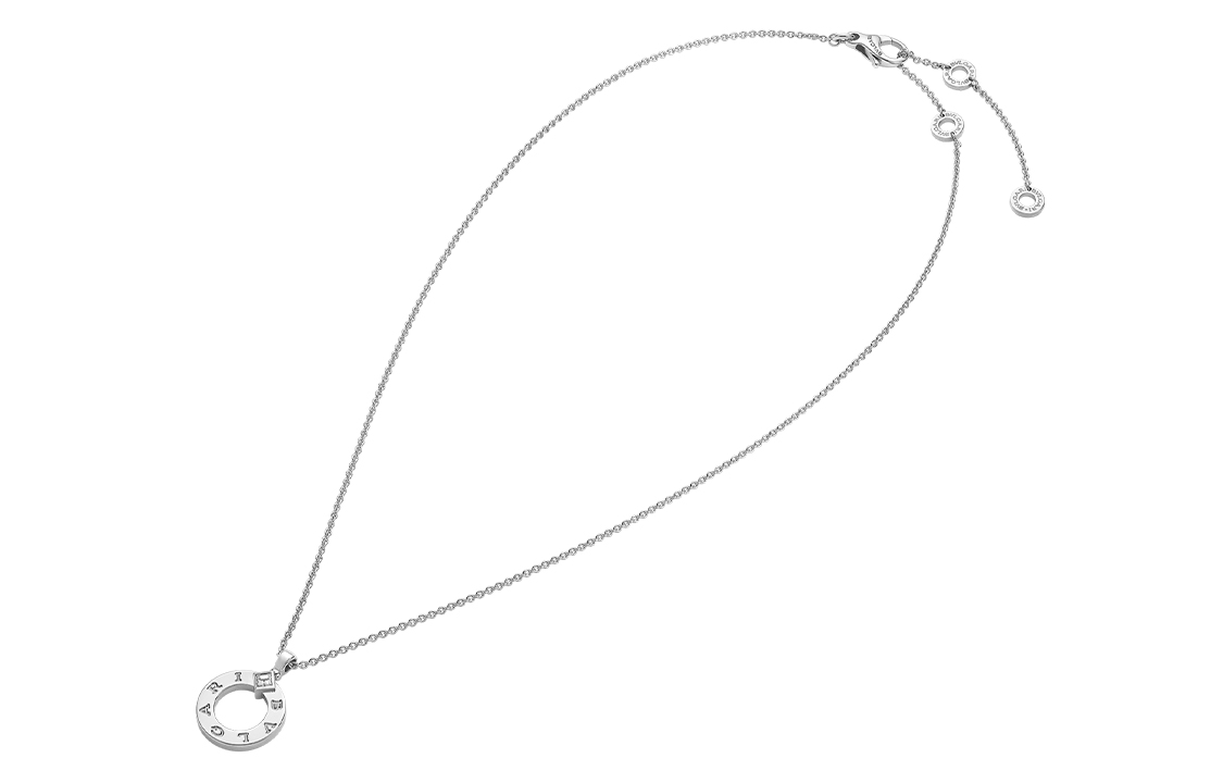 (Women) BVLGARI Bvlgari Bvlgari 18K Gold Diamond Necklace for Women - Silver 361076 圖 3