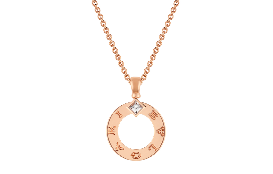 (Women) BVLGARI Bvlgari Rose Gold 18K Diamond Pendant Necklace for Women. 361077 圖 4