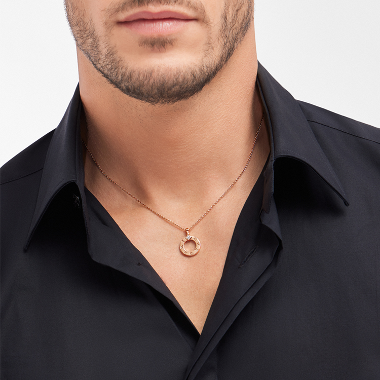 (Women) BVLGARI Bvlgari Rose Gold 18K Diamond Pendant Necklace for Women. 361077 圖 5