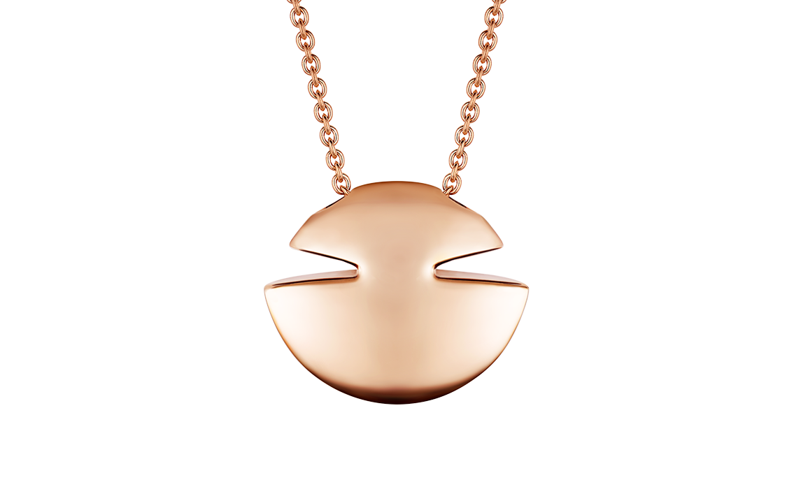 (Women) BVLGARI Cabochon Teardrop Pendant Necklace 18K Rose Gold for Women. 361199 圖 3