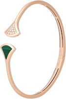 (Women) BVLGARI Diva's Dream 18K Rose Gold Malachite Diamond Fan Bracelet for Women. BR858679 (Women) BVLGARI Diva's Dream 18K Rose Gold Malachite Diamond Fan Bracelet for Women. BR858679