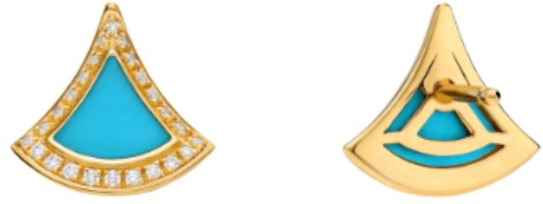 (W) BVLGARI Divas'' Dream 18K金女款耳環-青綠色扇形設計 361442 Shop (W) BVLGARI Divas'' Dream 18K金女款耳環-青綠色扇形設計 361442