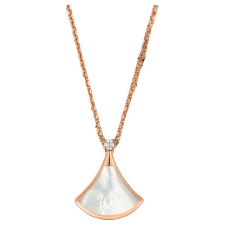 (Women) BVLGARI Divas' Dream 18K Rose Gold Pearl Diamond Necklace for Women. cl859867 圖 2