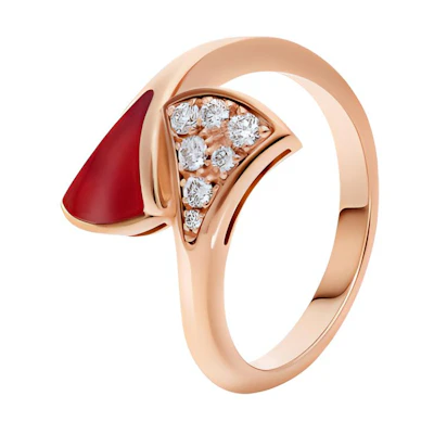 (Women) BVLGARI DIVAS’ DREAM 18K Rose Gold Ring for Women - Rose Gold Color. AN858645