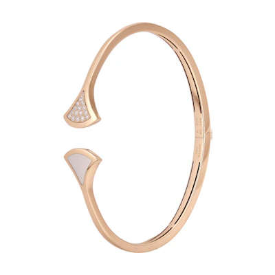 (Women) BVLGARI Divas' Dream Diamond Fan 18k Rose Gold Bracelet for Women. BR858680