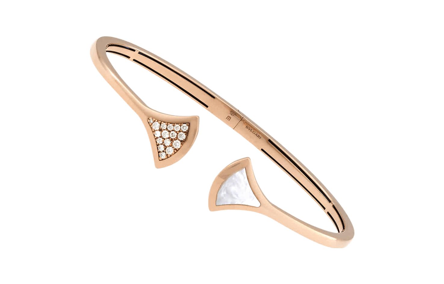 Order (W) BVLGARI Divas'' Dream 鑽石扇形18K玫瑰金女士手鏈 BR858680