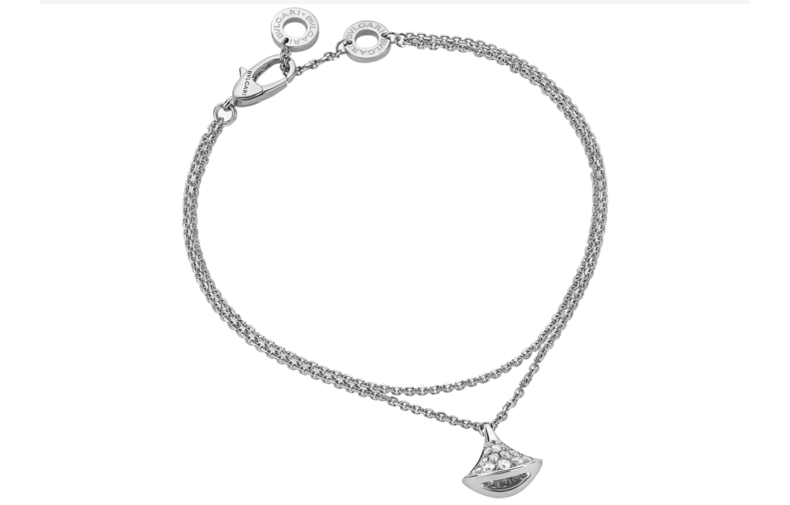 Purchase (W) BVLGARI DIVAS'' DREAM 扇形鑽石黃金手鏈女款 BR857493