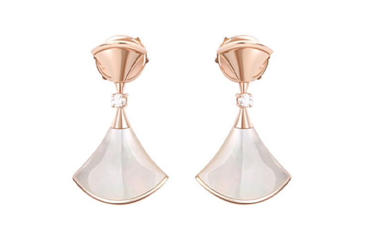 Order (W) BVLGARI Divas'' Dream 扇形吊墜 18K玫瑰金耳環 OR857283-350740