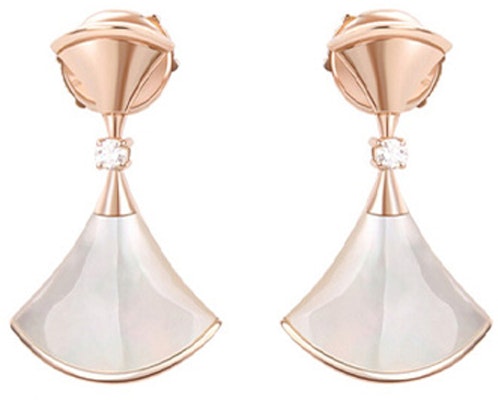 (W) BVLGARI Divas'' Dream 扇形吊墜 18K玫瑰金耳環 OR857283-350740 Shop (W) BVLGARI Divas'' Dream 扇形吊墜 18K玫瑰金耳環 OR857283-350740