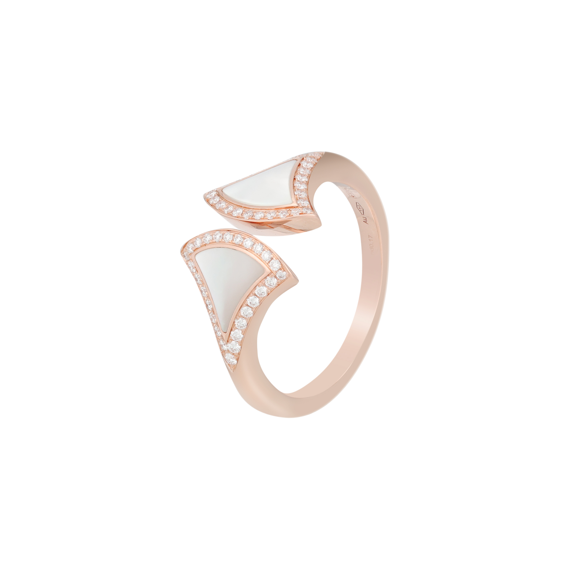 (Women) BVLGARI DIVAS' DREAM Luxury Mother-of-Pearl  Ring Elegant Design 358927