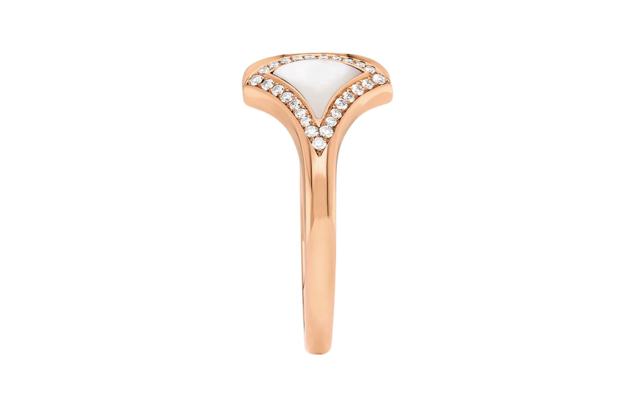 (Women) BVLGARI DIVAS' DREAM Luxury Mother-of-Pearl  Ring Elegant Design 358927 圖 4