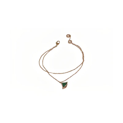 (Women) BVLGARI DIVAS' DREAM Malachite 18K Rose Gold Bracelet for Women. 358354