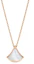Shop (W) Kalung BVLGARI DIVAS'' DREAM Mini Fan Mutiara Putih Emas Rose 18K CL859984-360209