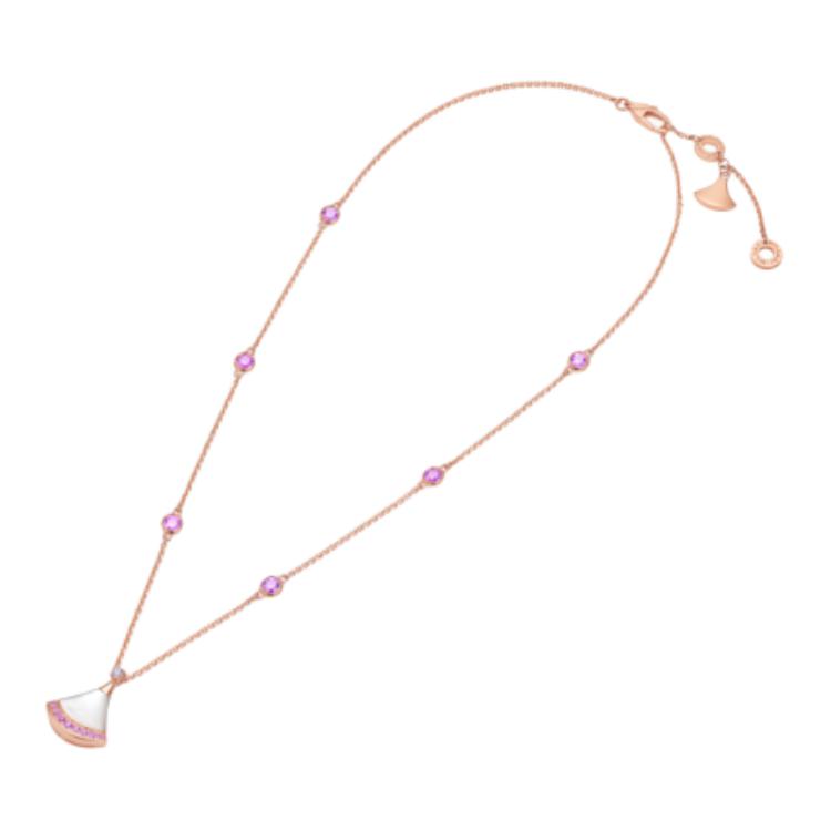 (Women) BVLGARI Divas' Dream Mother-of-Pearl Pendant Necklace in 18k Rose Gold for Women. 361609 圖 3
