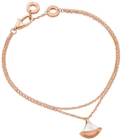 Cheap (W) BVLGARI Divas'' Dream 玫瑰金手鍊搭配白色珍珠母吊墜. BR859360
