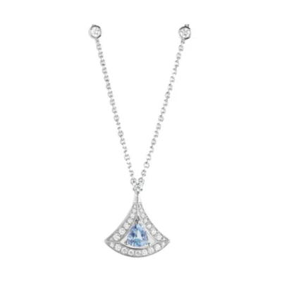 (Women) BVLGARI DIVAS’ DREAM Silver Necklace with Diamond Hollow Design for Women. 354052