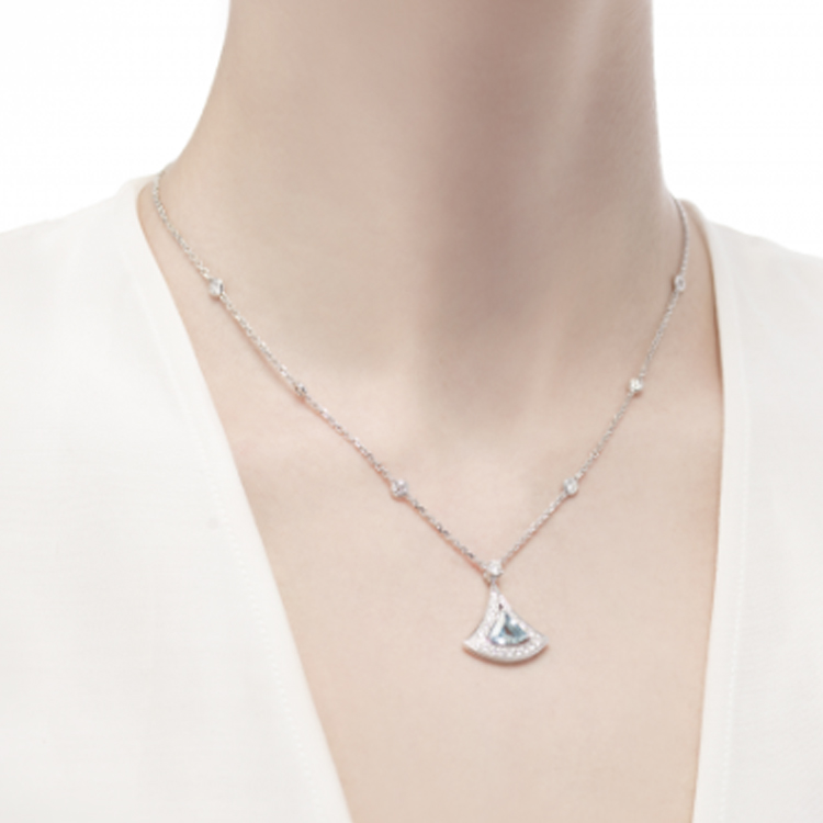 (Women) BVLGARI DIVAS’ DREAM Silver Necklace with Diamond Hollow Design for Women. 354052 圖 4