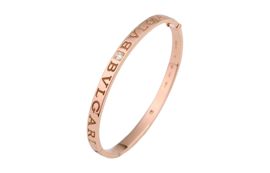 Shop (W) Bvlgari 雙鑽18K玫瑰金女士手鍊 BR856760