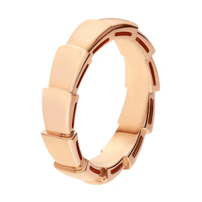 (Women) BVLGARI Elegant 18K Rose Gold Minimalist Ring for Women - Rose Gold Color. 358762