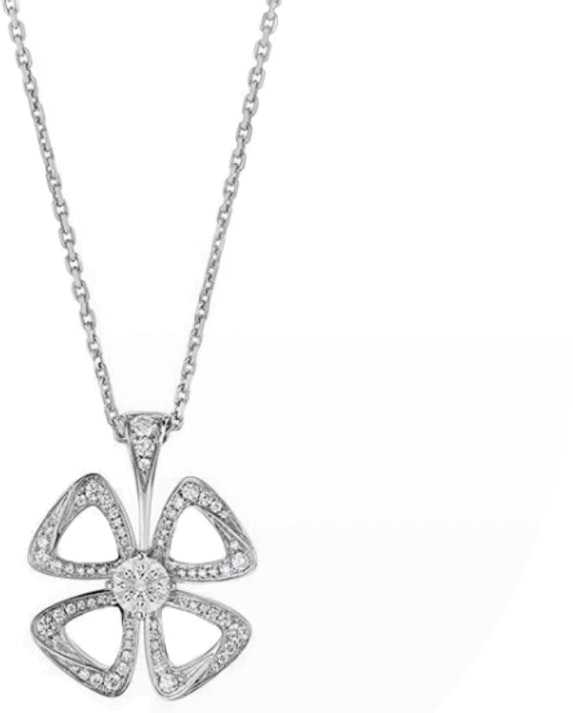 women-bvlgari-fiorever-18-k-white-gold-clover-diamond-necklace-unisex-354469