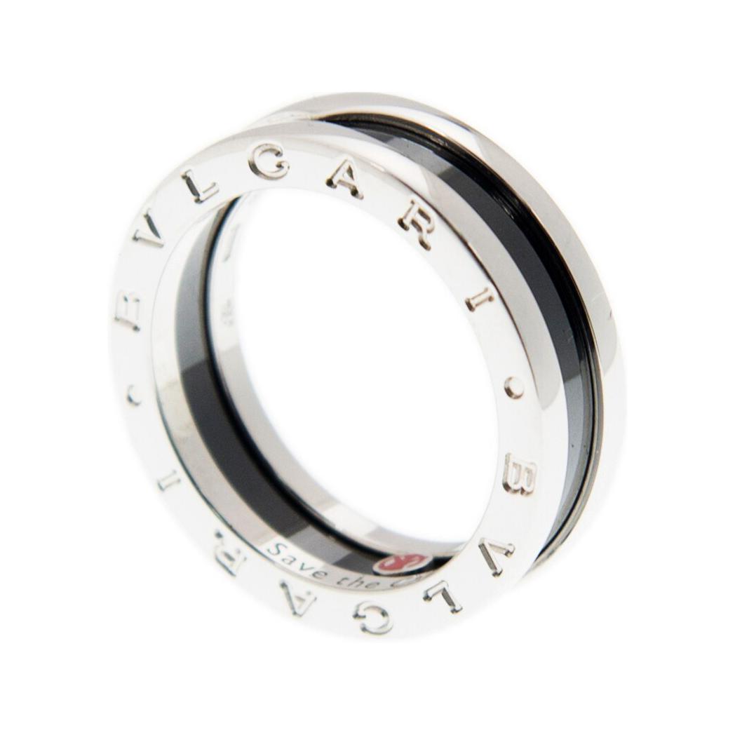 (Women) BVLGARI Logo Ceramic Ring  Silver. 855770