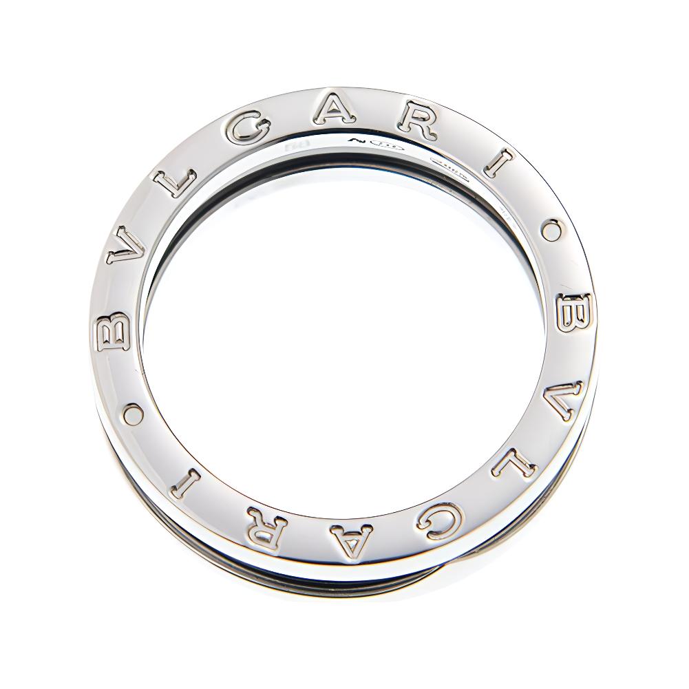 (Women) BVLGARI Logo Ceramic Ring  Silver. 855770 圖 4