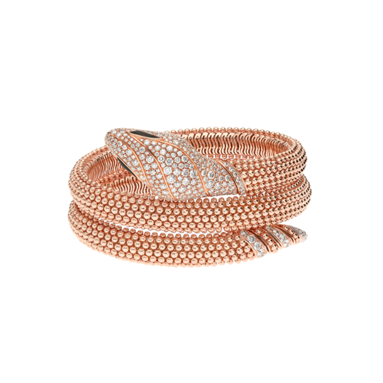 Lookbook (W) BVLGARI 玫瑰金鑽石黑瑪瑙動物設計手鏈 女款 br859166