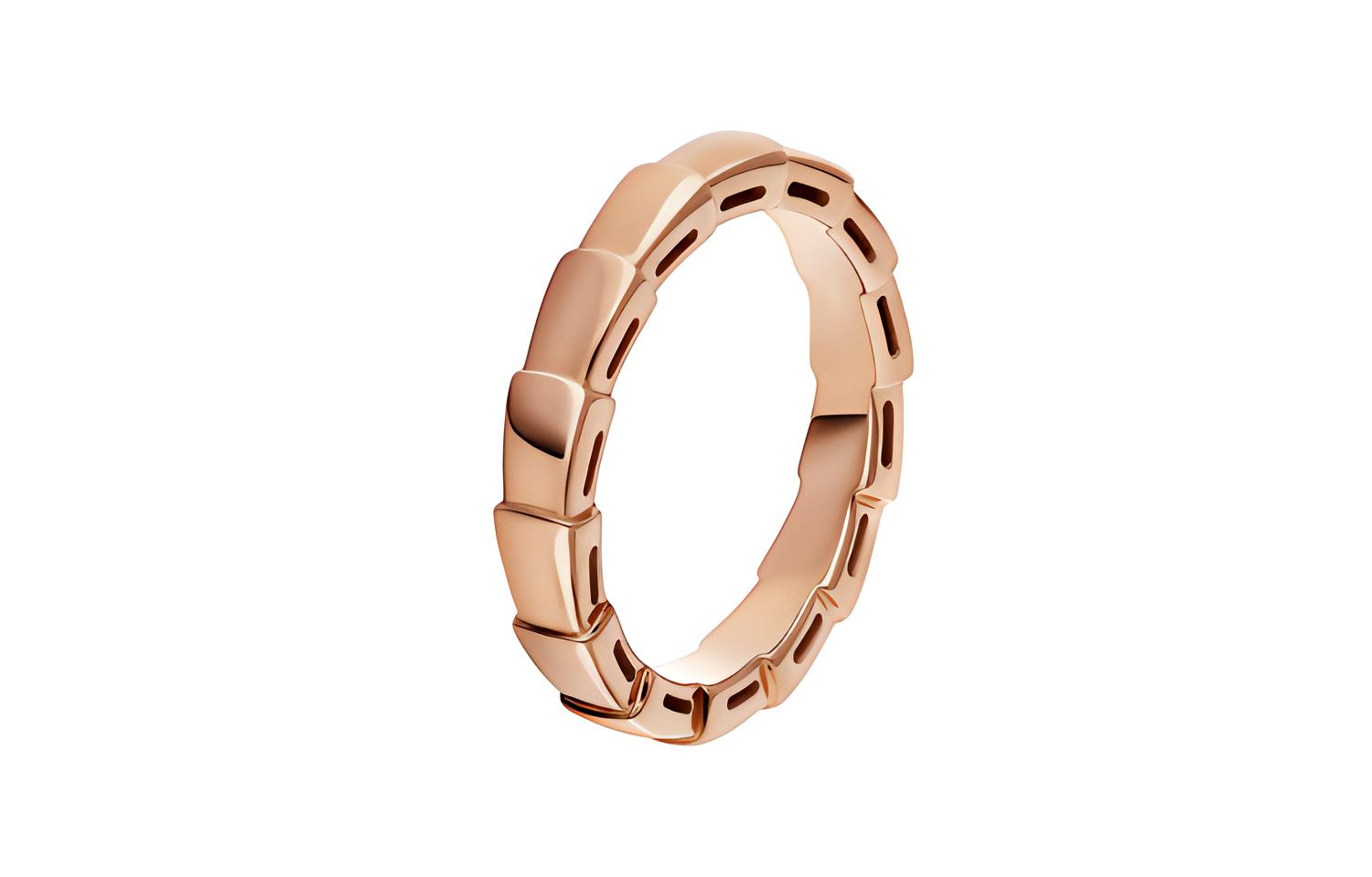 (Women) BVLGARI Rose Gold Hollow Pure Gold K Gold Ring for Women. 349645