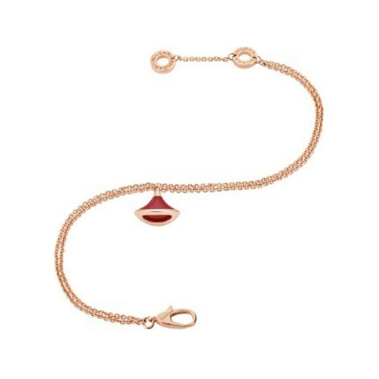 (Women) BVLGARI Rose Gold Logo Design Bracelet for Women. 358419 圖 3