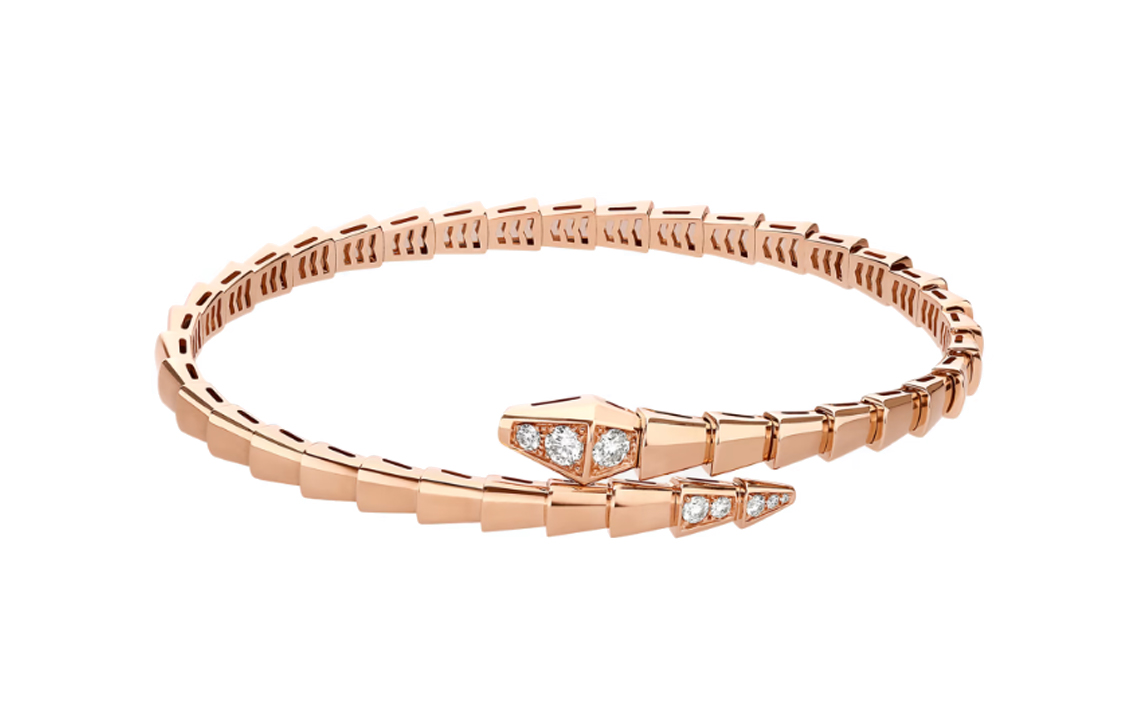 Purchase (W) BVLGARI SERPENTI 18K玫瑰金手鏈 女士優雅珠寶飾品 BR860038