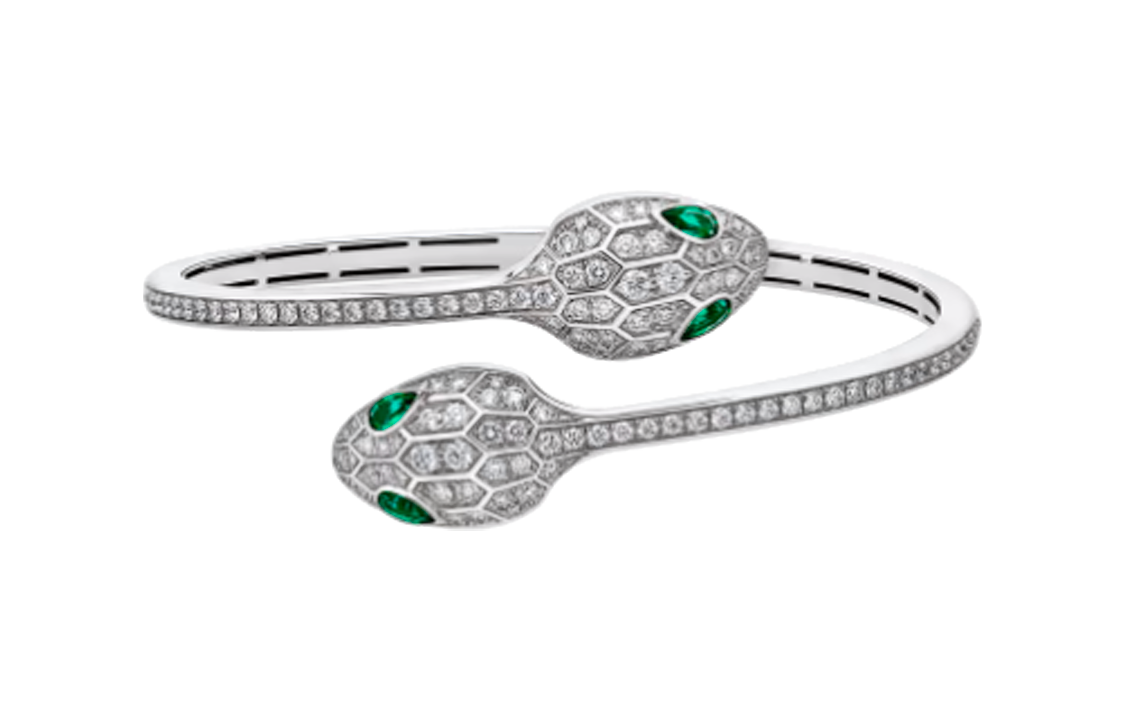 (Women) BVLGARI Serpenti 18K White Gold Bracelet for Women - Silver 356522 圖 2