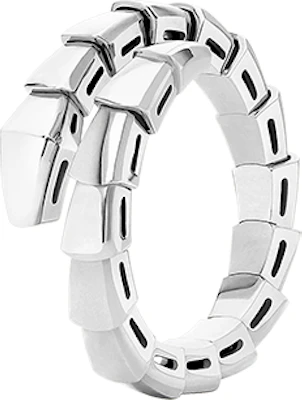 (W) 宝格丽SERPENTI 18K白金蛇形戒指女款 - 白色。 358645 Shop (W) 宝格丽SERPENTI 18K白金蛇形戒指女款 - 白色。 358645