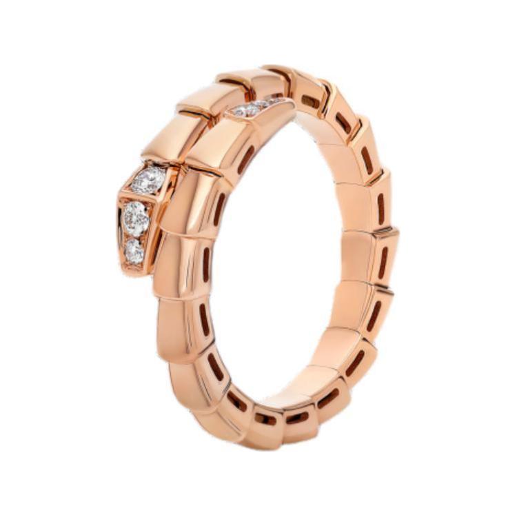 (Women) BVLGARI Serpenti Diamond Ring for Women - Rose Gold Design. AN859914 圖 2