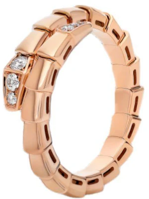 (W) BVLGARI 蛇形钻石戒指 女士玫瑰金设计. AN859914 Order (W) BVLGARI 蛇形钻石戒指 女士玫瑰金设计. AN859914