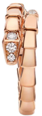 (W) BVLGARI 蛇形钻石戒指 女士玫瑰金设计. AN859914 Lookbook (W) BVLGARI 蛇形钻石戒指 女士玫瑰金设计. AN859914