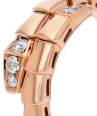 (W) BVLGARI 蛇形钻石戒指 女士玫瑰金设计. AN859914 Shop (W) BVLGARI 蛇形钻石戒指 女士玫瑰金设计. AN859914