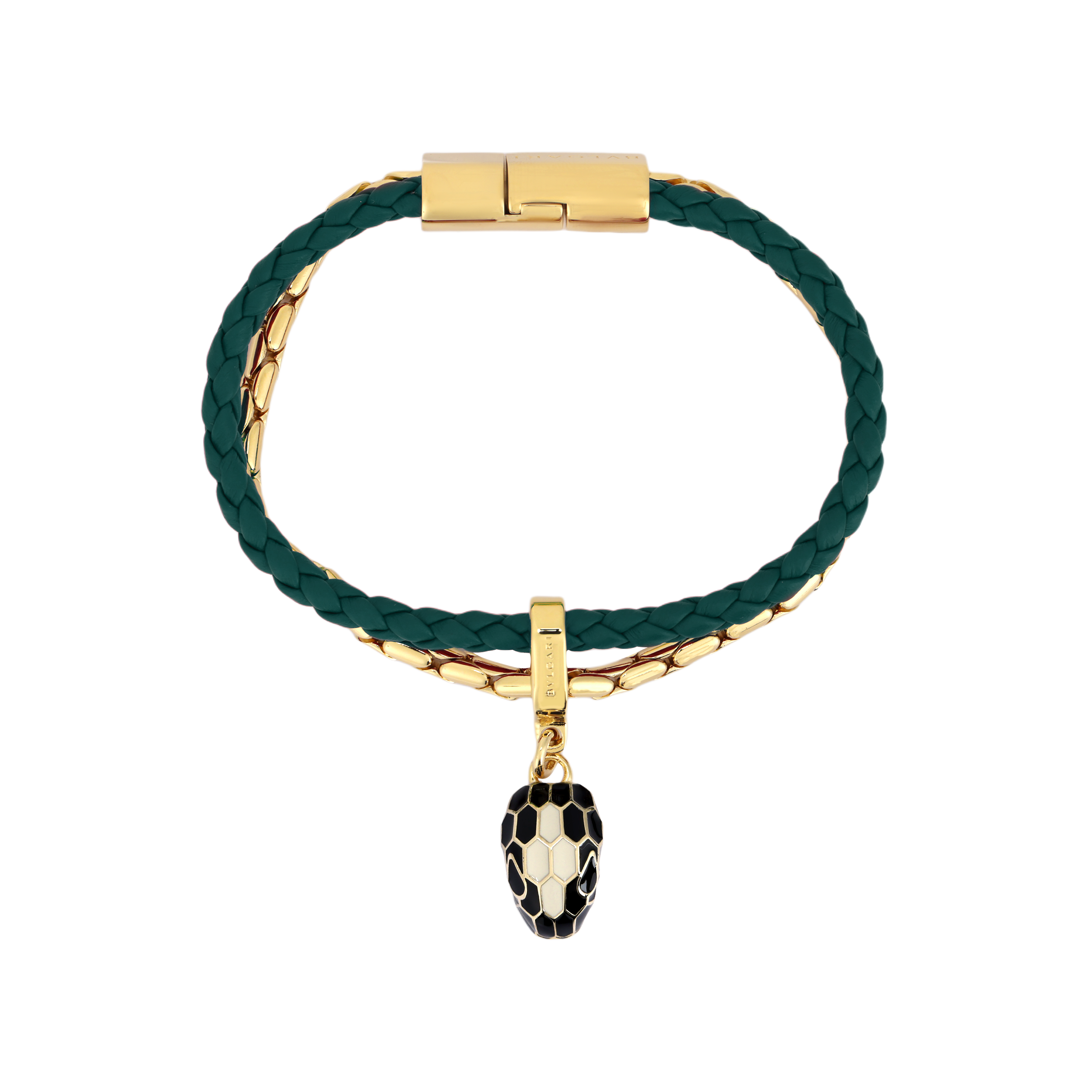 (Women) BVLGARI Serpenti Forever  Leather Bracelet - Elegant Snake Design. 290633