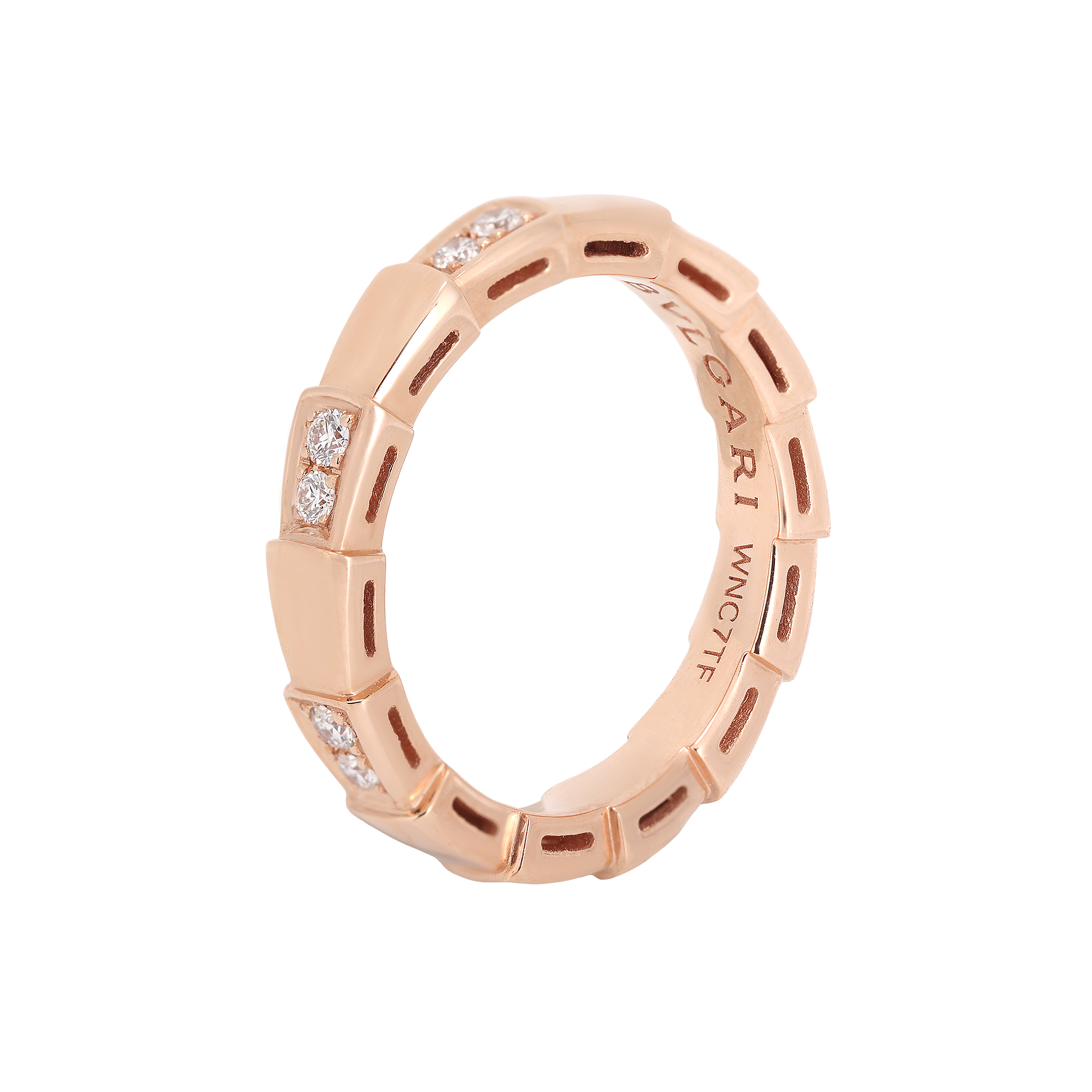 (Women) BVLGARI Serpenti Viper 18K Rose Gold Diamond Ring for Women - Rose Gold 353265