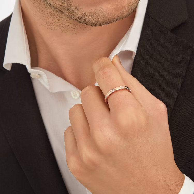 Purchase (W) BVLGARI Serpenti Viper 18K玫瑰金鑽石戒指女款 - 玫瑰金 353265