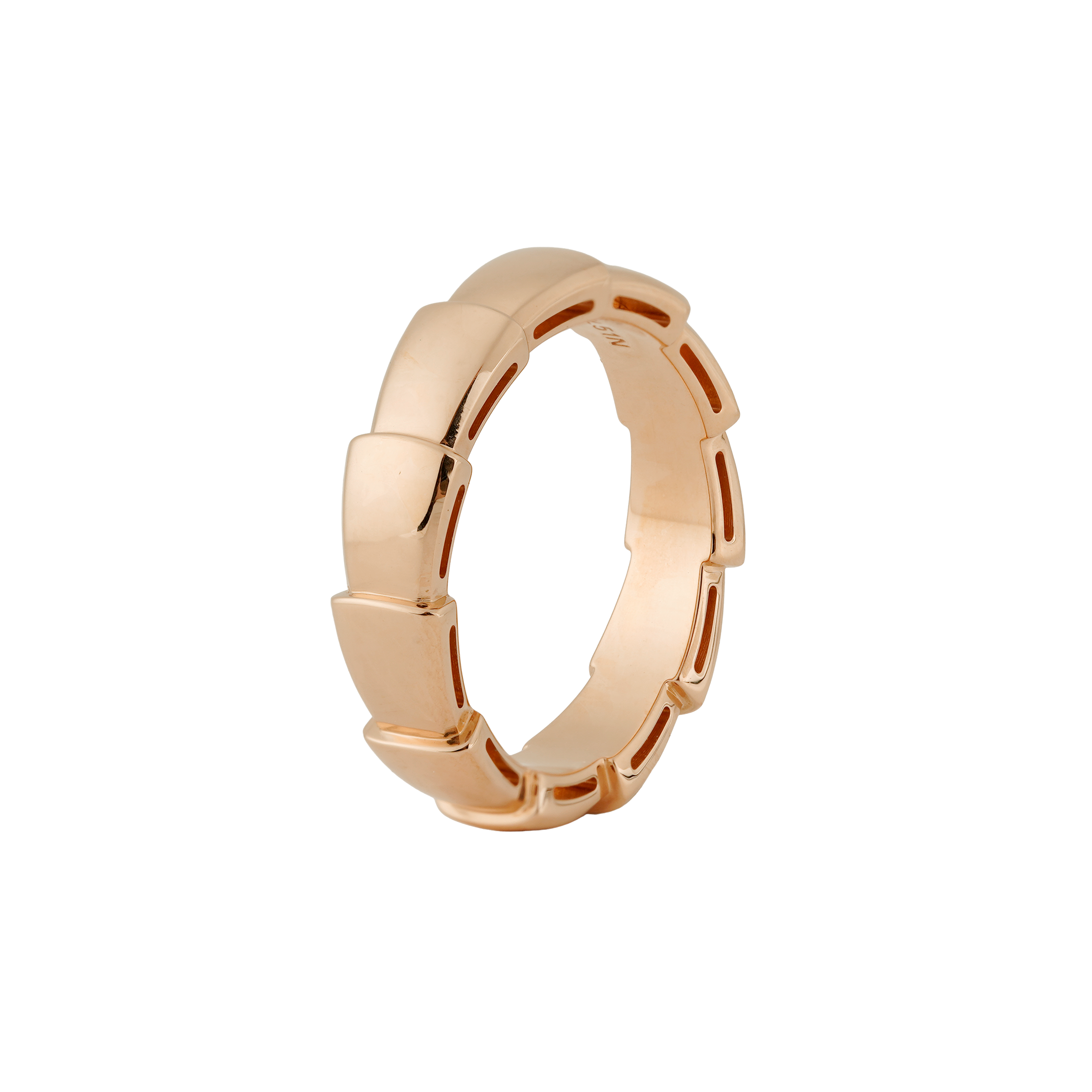 (Women) BVLGARI SERPENTI VIPER 18K Rose Gold Snake Ring for Women. AN859325