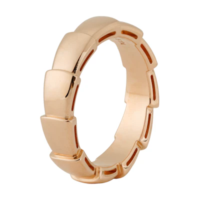 (Women) BVLGARI SERPENTI VIPER 18K Rose Gold Snake Ring for Women. AN859325