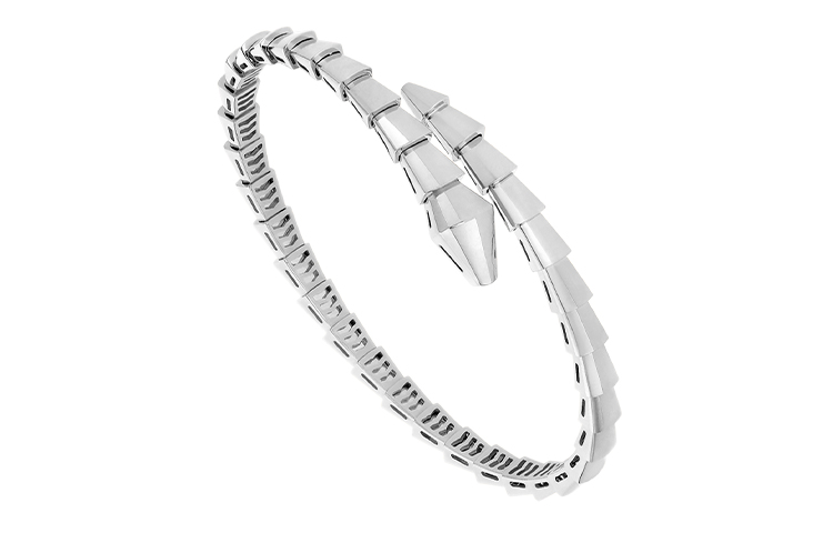 Shop (W) BVLGARI Serpenti Viper 18K白金蛇形手鍊 女款 - 銀色 BR859769