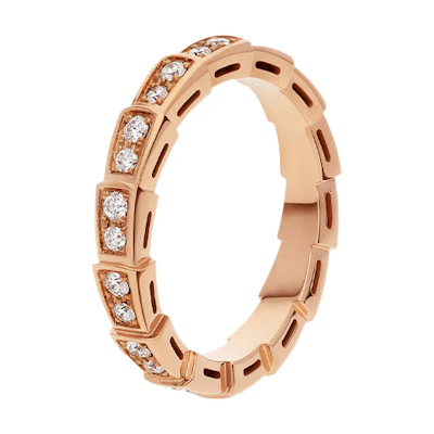 (Women) BVLGARI Serpenti Viper Classic 18K Rose Gold Ring for Women AN856980