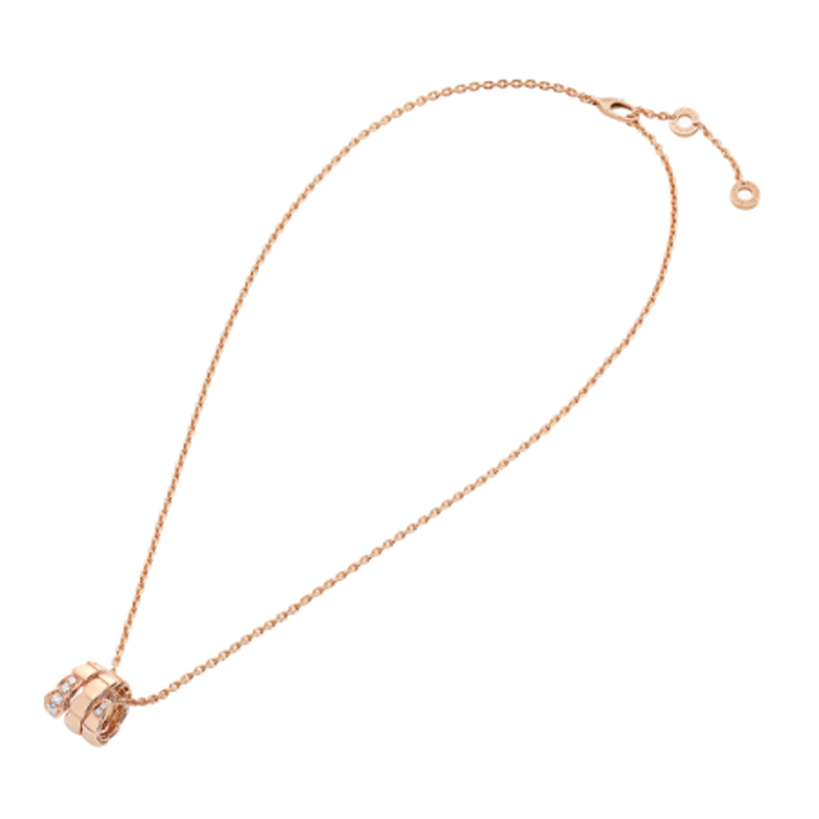 (Women) BVLGARI Serpenti Viper Diamond Necklace for Women in Rose Gold. 858925