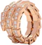 Buy (Women) BVLGARI Serpenti Viper Full Diamond 18K Rose Gold Double Coil Ring for Women. AN858794