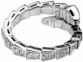 Shop (W) BVLGARI Serpenti Viper 白金滿鑽單圈蛇戒 女款 AN858111