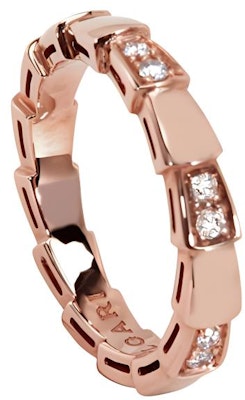 (W) BVLGARI Serpenti Viper 18K玫瑰金鑽石戒指 女款戒指 AN857896 Buy (W) BVLGARI Serpenti Viper 18K玫瑰金鑽石戒指 女款戒指 AN857896